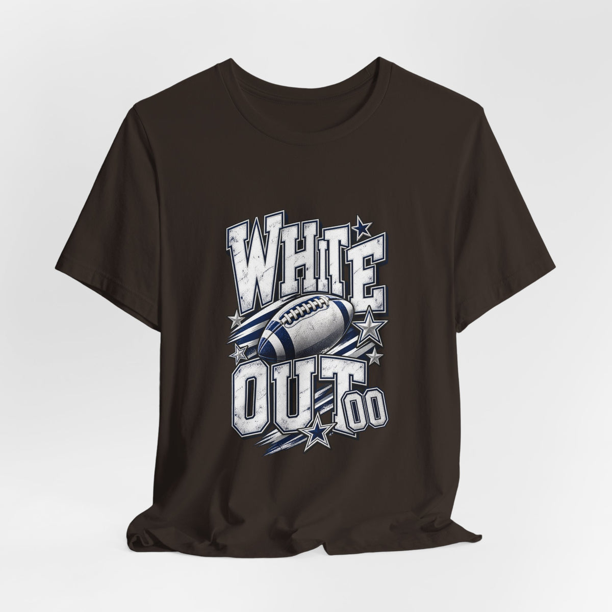 White Out Football Tee | Vintage Helmet, Stars, Sports Graphic