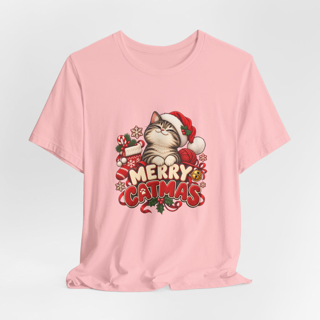 Merry Catmas T-Shirt – Cute Christmas Cat Holiday Tee