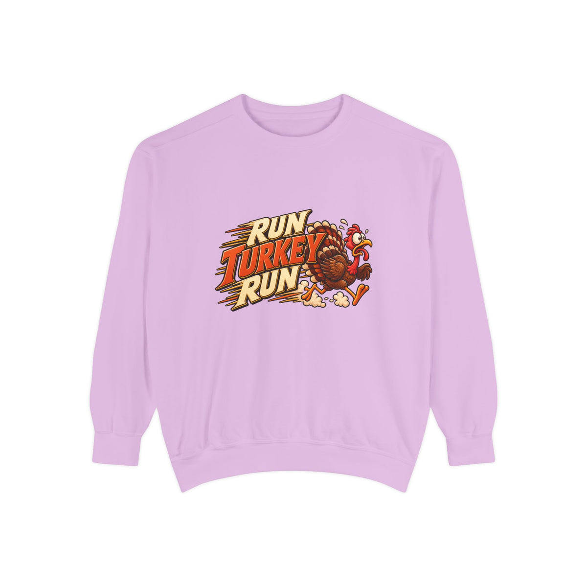 Run Turkey Run Sweatshirt — Funny Thanksgiving Crewneck Sweatshirt, Turkey Day Humor, Fall Family Gathering Top