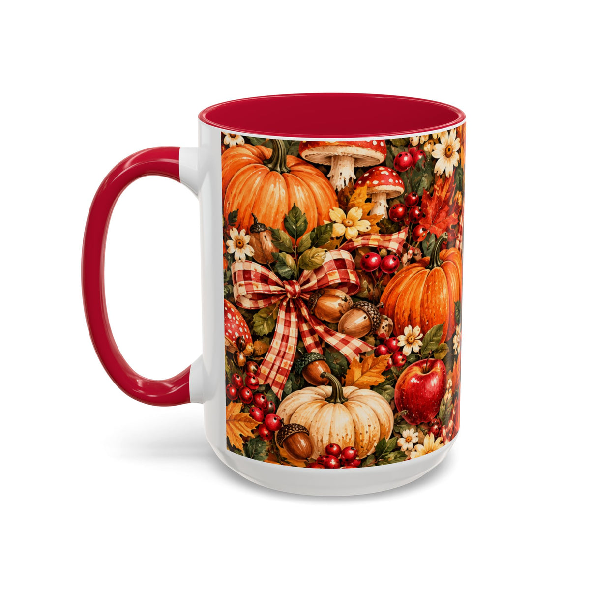 Autumn Harvest Mugs | Fall Pumpkins, Apples, Mushrooms, Daisies 11oz 15oz