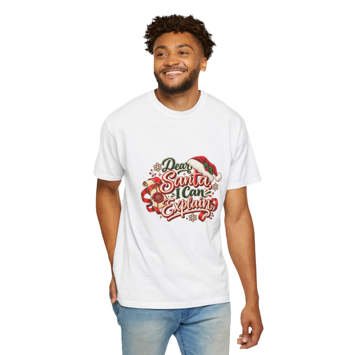 Dear Santa I Can Explain T-Shirt — Funny Christmas Tee