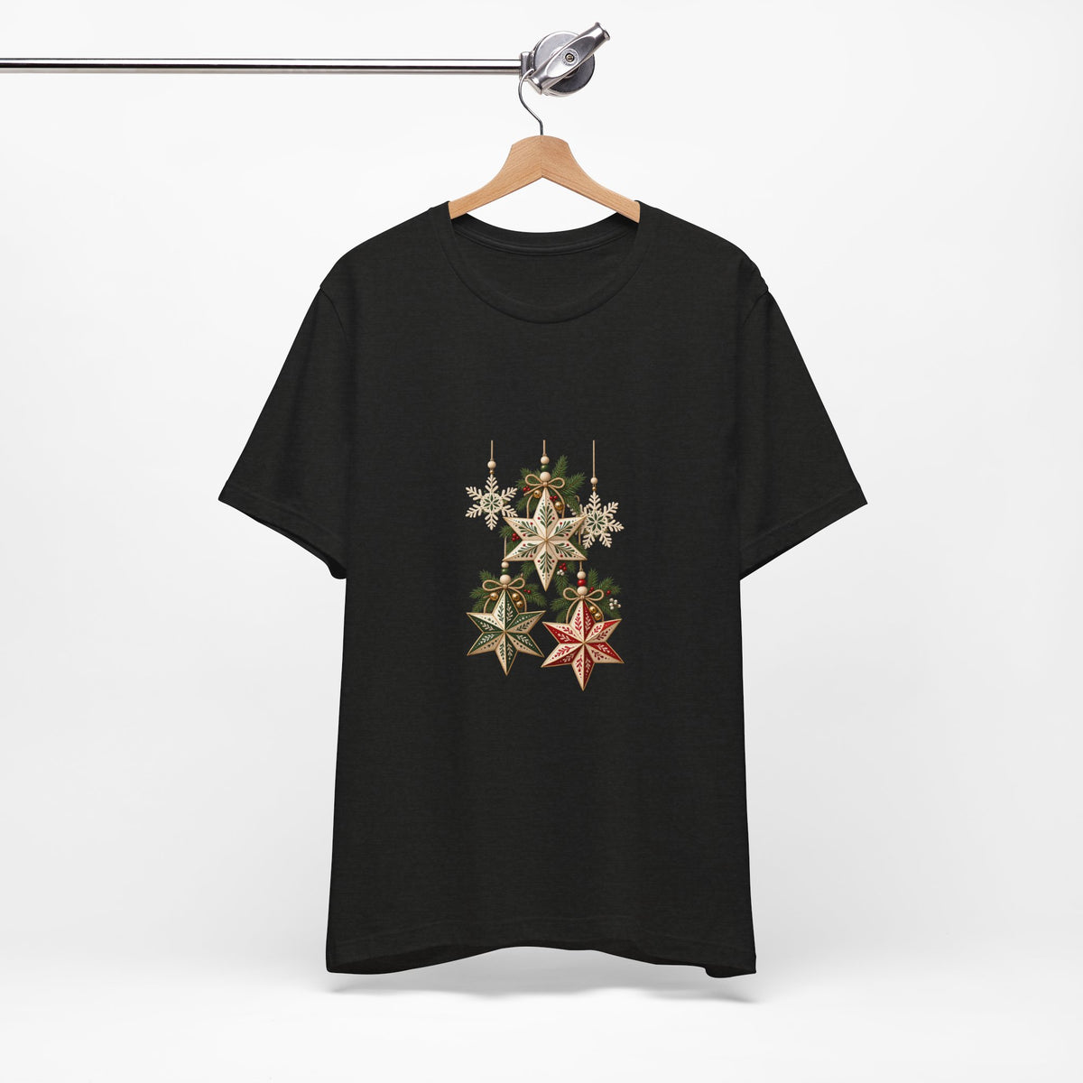 Christmas Star Ornaments T-Shirt — Vintage Holiday Stars Tee