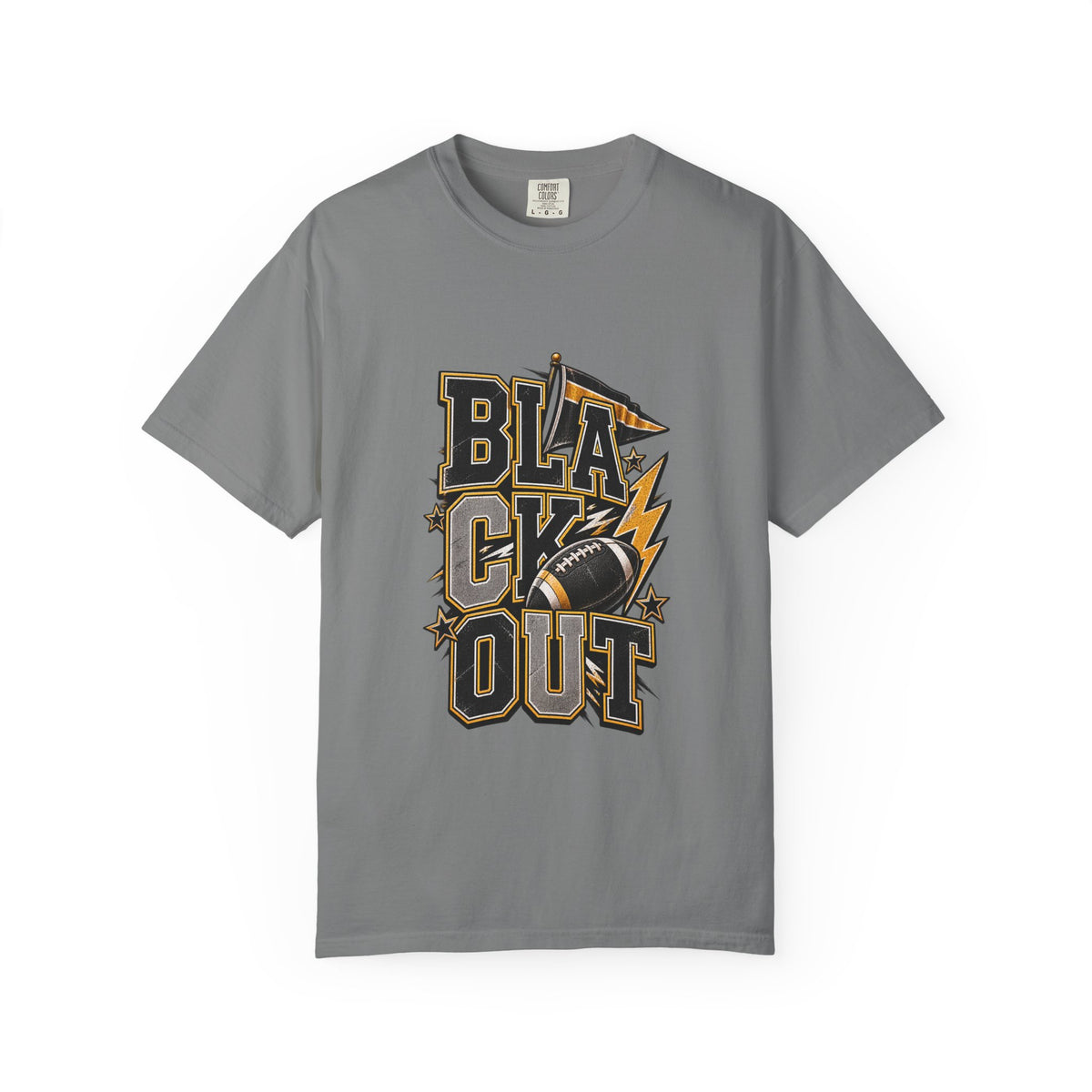 Blackout Lightning Football tee | Graphic T-Shirt, Team Spirit