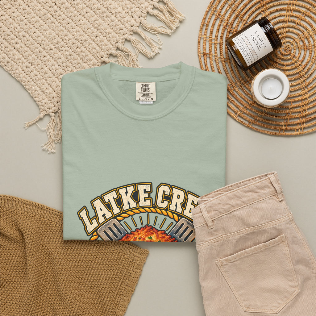 Latke Crew Illustration T-Shirt | Hanukkah Potato Pancake Design