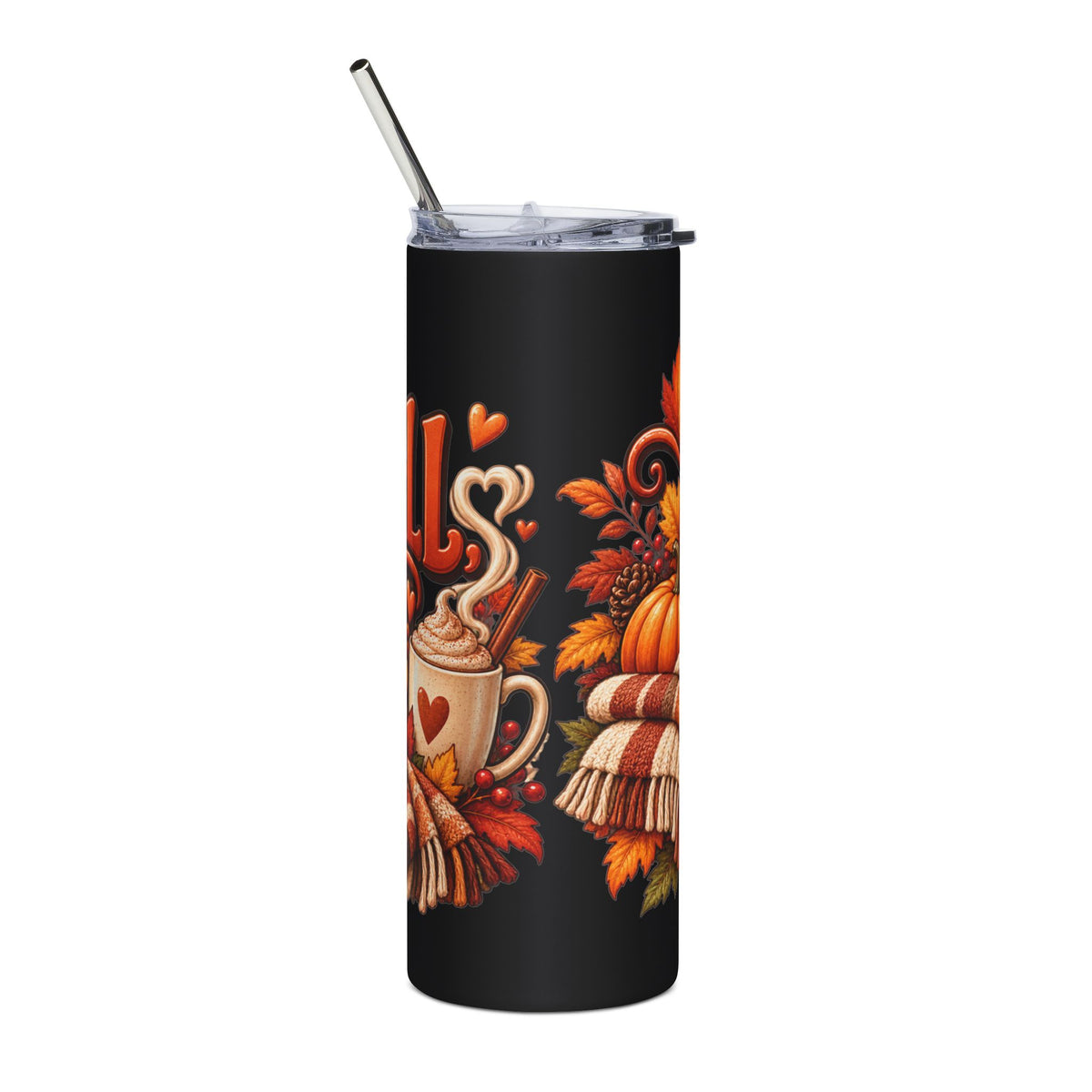 Hello Fall Goodbye Pants Tumbler — 20oz Stainless Steel Funny Fall Coffee Tumbler, Cozy Autumn Gift for Her