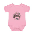 Our Little Family Infant Bodysuit | Floral Heart Woodland Baby Onesie