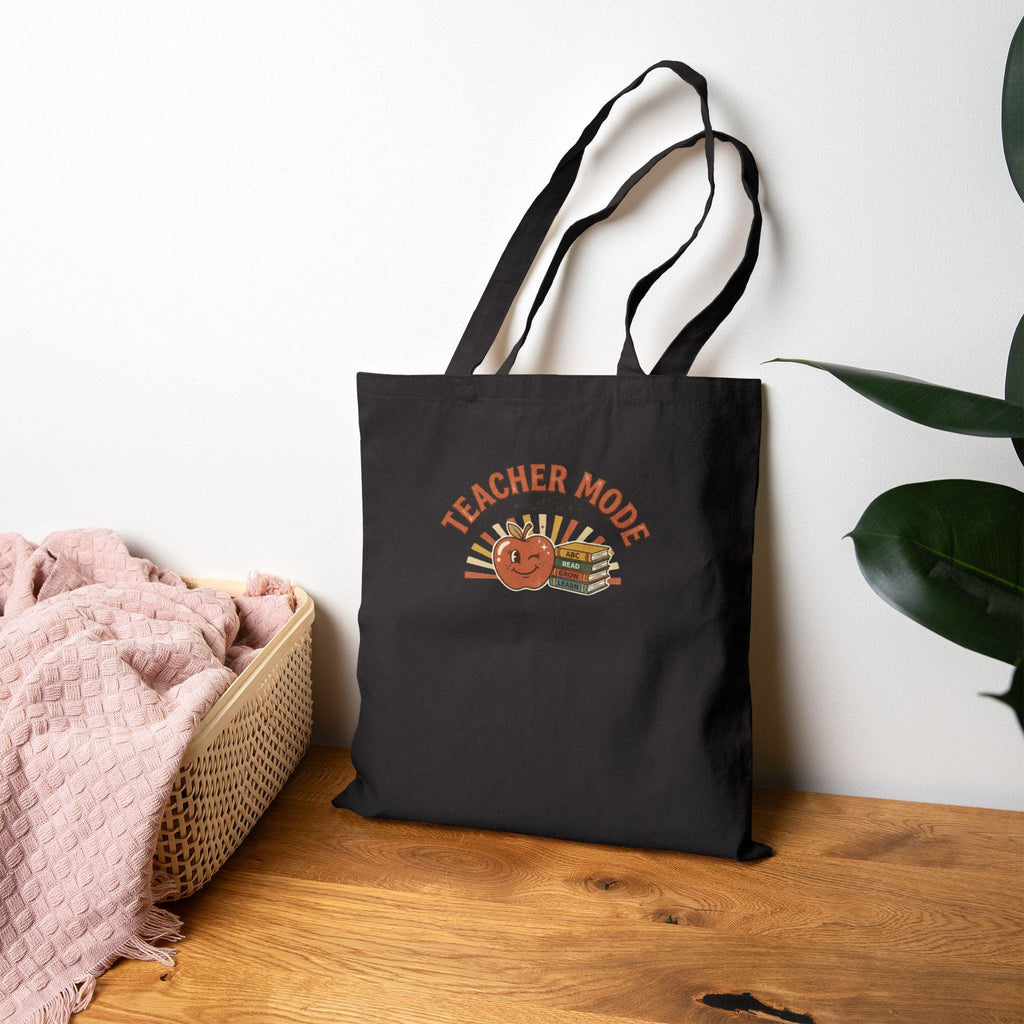 Teacher Mode Apple Stack Of Books Tote Bag