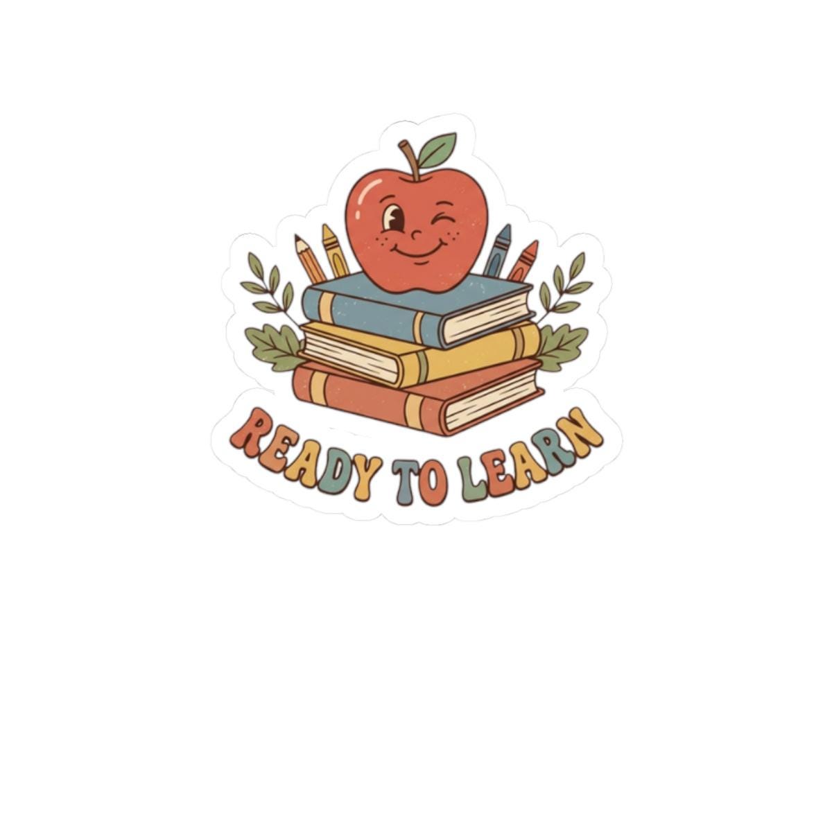 Apple On Books Kids Sticker