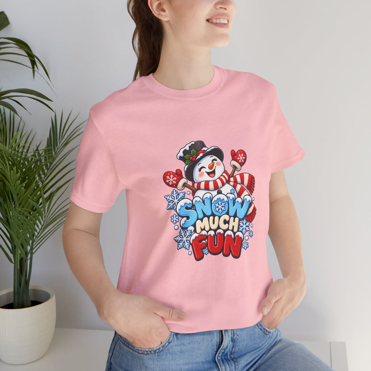 Snow Much Fun T-Shirt – Cute Snowman Holiday Tee