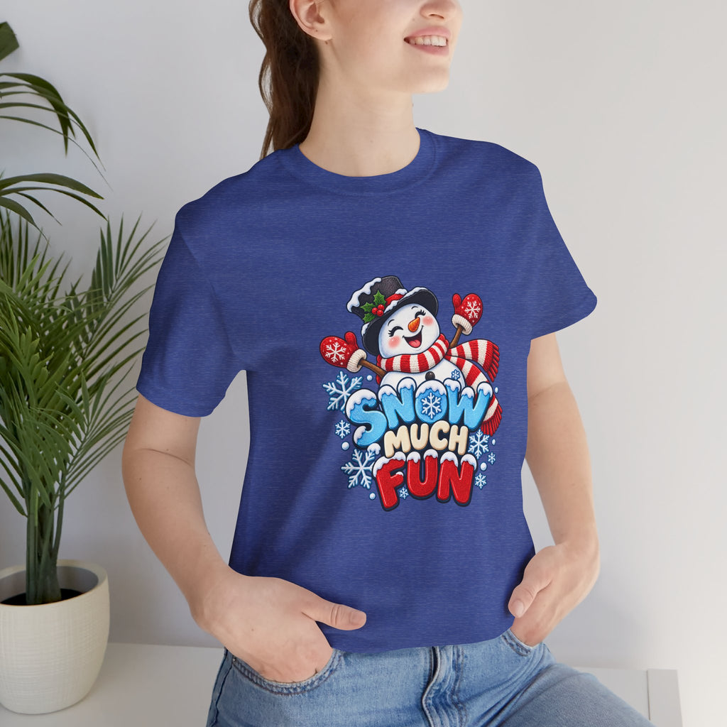 Snow Much Fun T-Shirt – Cute Snowman Holiday Tee