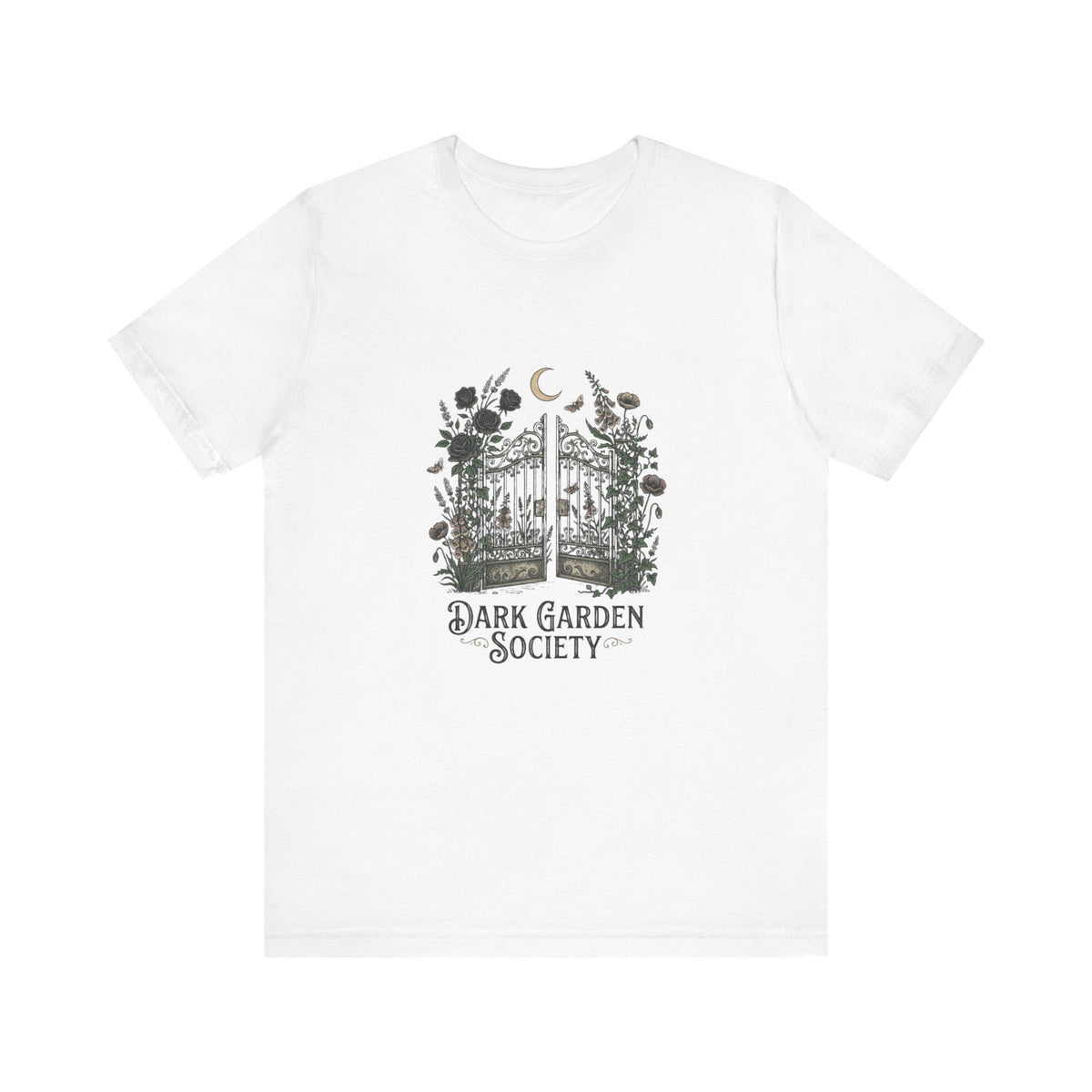 Dark Garden Society Tee | Moon Gate Floral Illustration