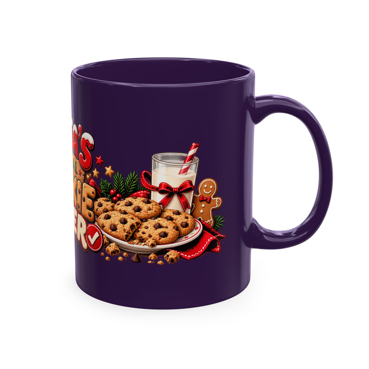 Santa’s Official Cookie Tester Ceramic Mug — Christmas Holiday Coffee Cup