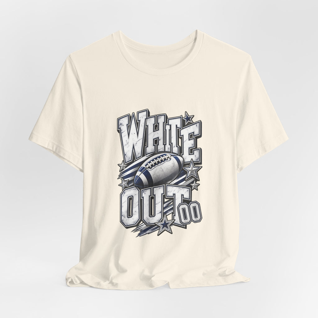 White Out Football Tee | Vintage Helmet, Stars, Sports Graphic