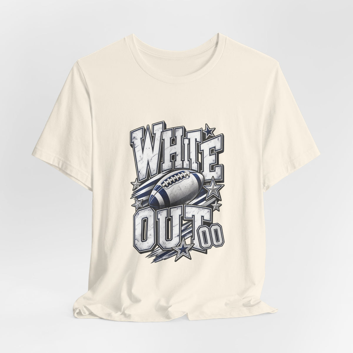 White Out Football Tee | Vintage Helmet, Stars, Sports Graphic