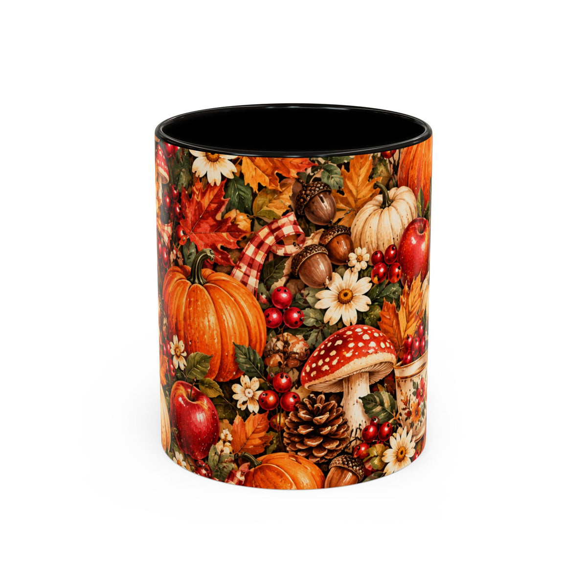 Autumn Harvest Mugs | Fall Pumpkins, Apples, Mushrooms, Daisies 11oz 15oz
