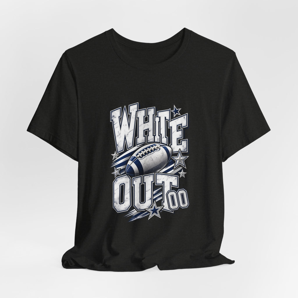 White Out Football Tee | Vintage Helmet, Stars, Sports Graphic