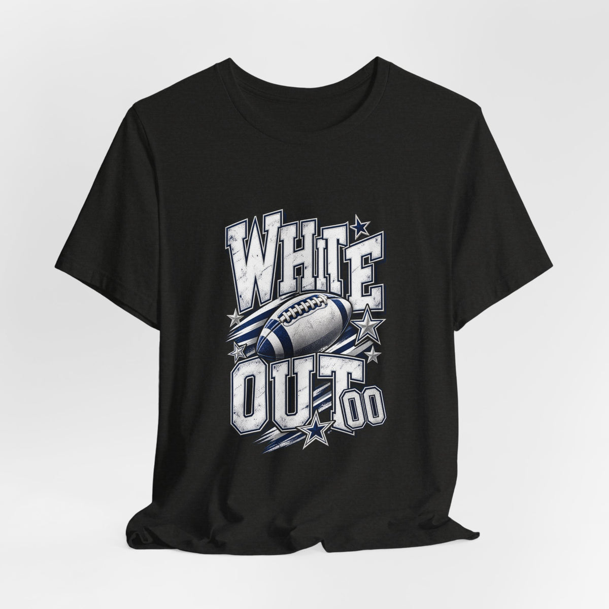 White Out Football Tee | Vintage Helmet, Stars, Sports Graphic