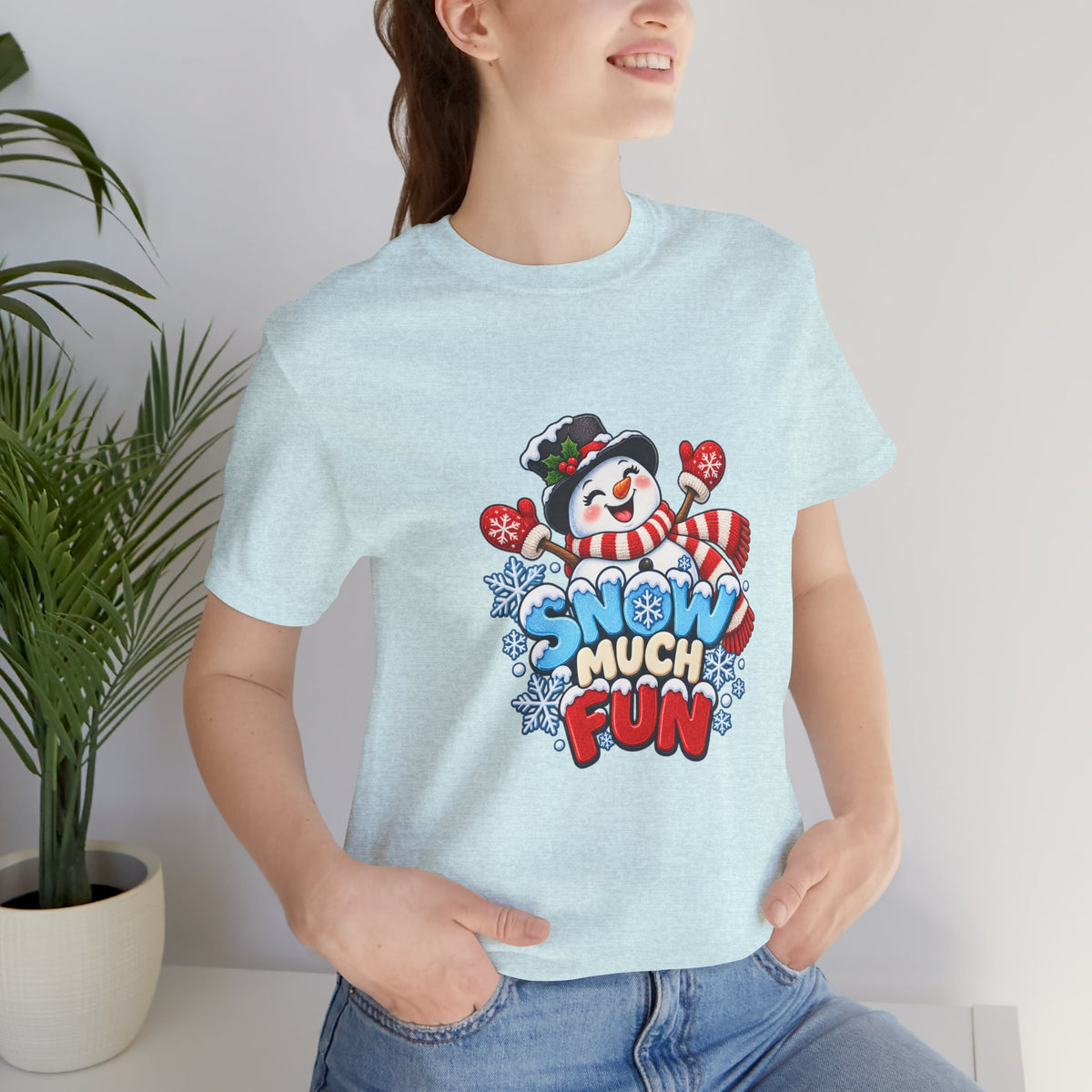 Snow Much Fun T-Shirt – Cute Snowman Holiday Tee