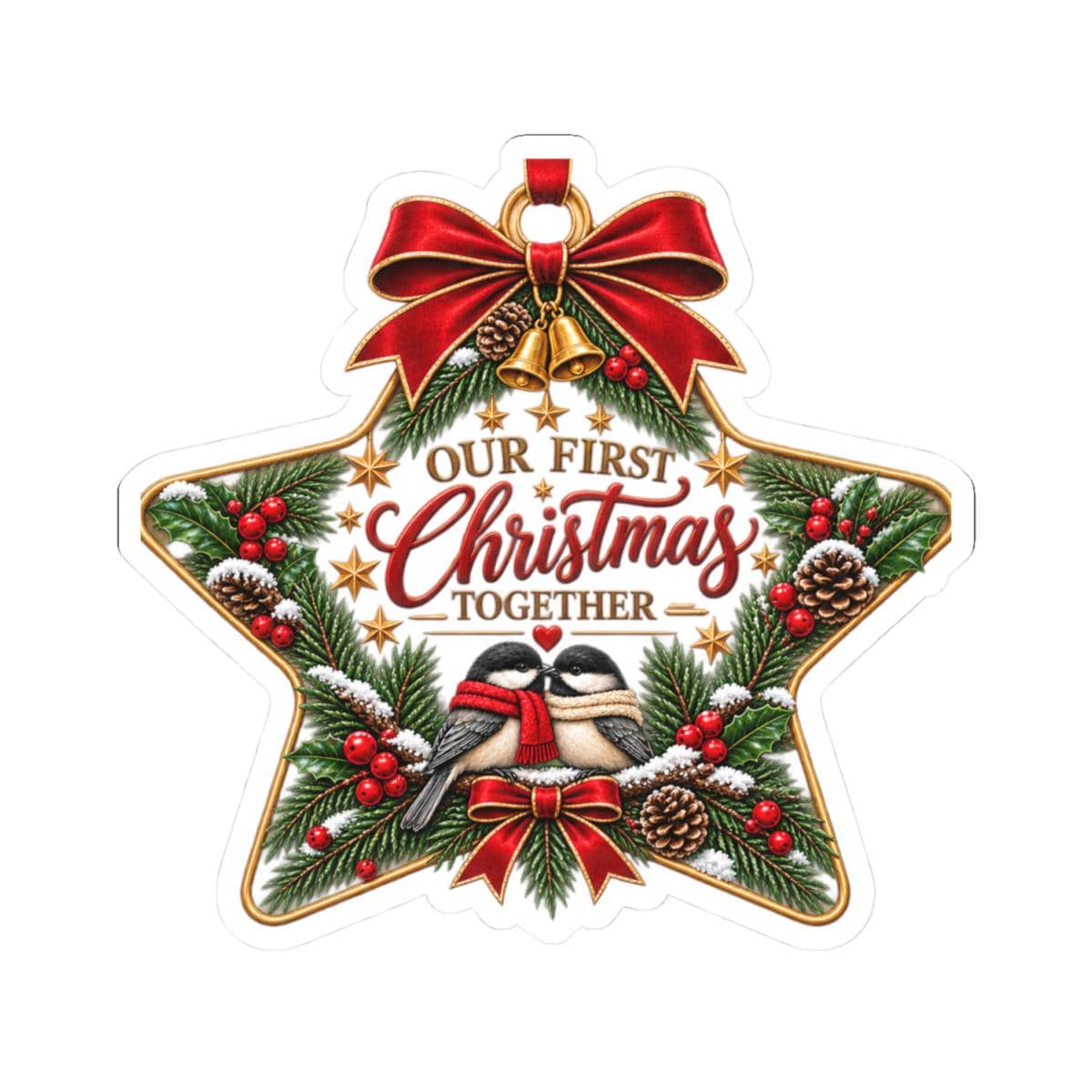 Our First Christmas Together Sticker | Kiss-Cut Holiday Decal