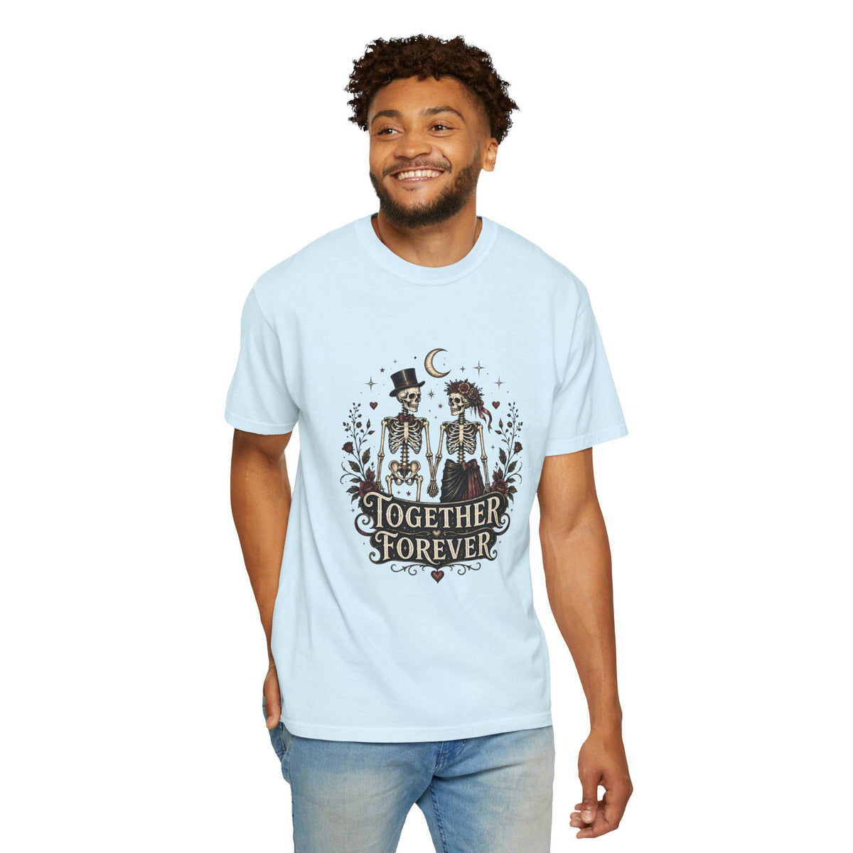 Skeleton Couple Together Forever T-Shirt | Dia de los Muertos Love