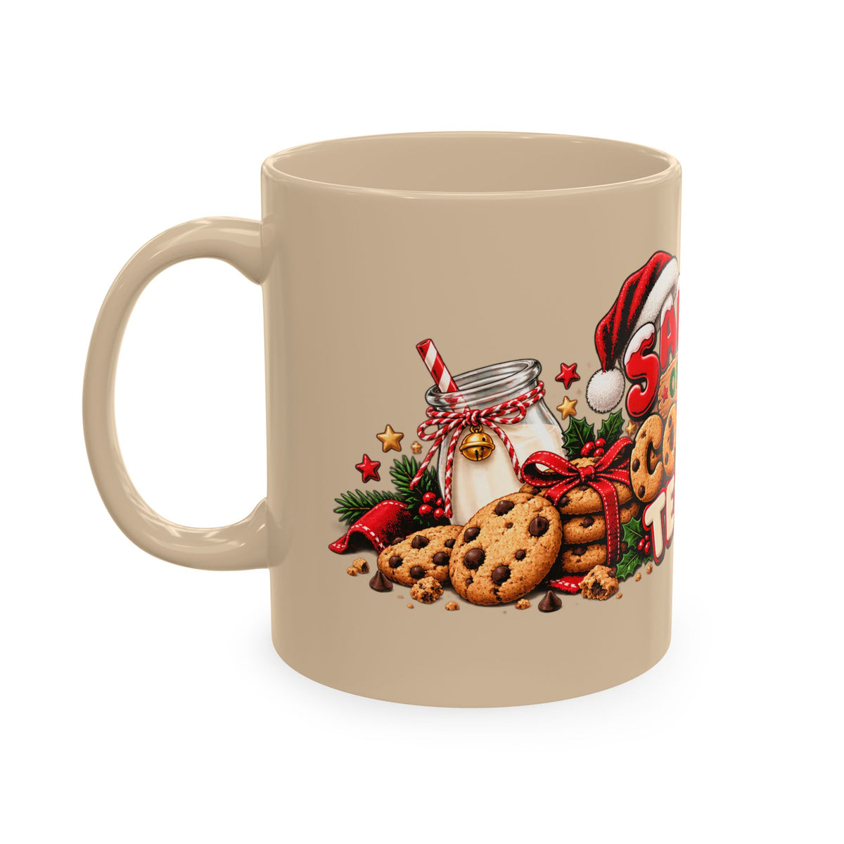 Santa’s Official Cookie Tester Ceramic Mug — Christmas Holiday Coffee Cup