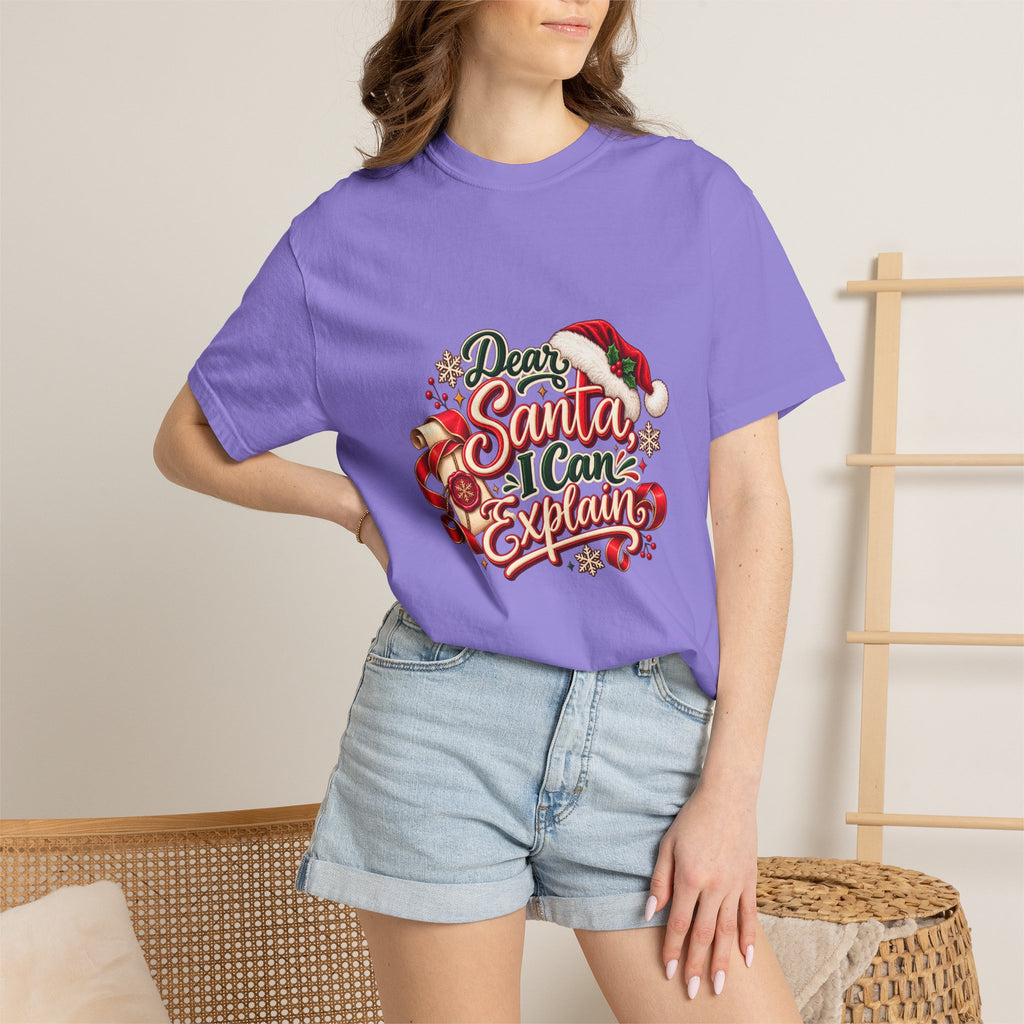 Dear Santa I Can Explain T-Shirt — Funny Christmas Tee