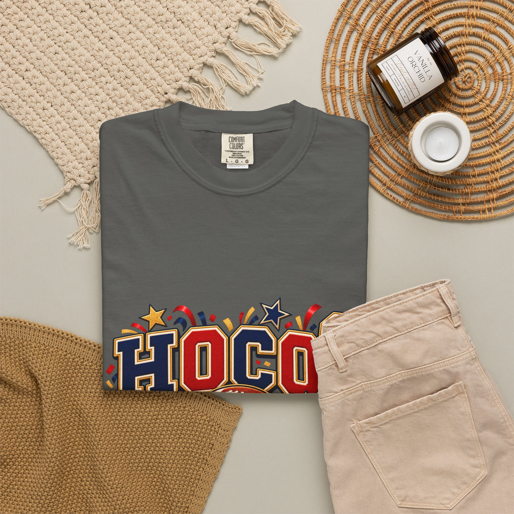 HOCO? Football Homecoming T-shirt | School Spirit, Stars & Banner Design