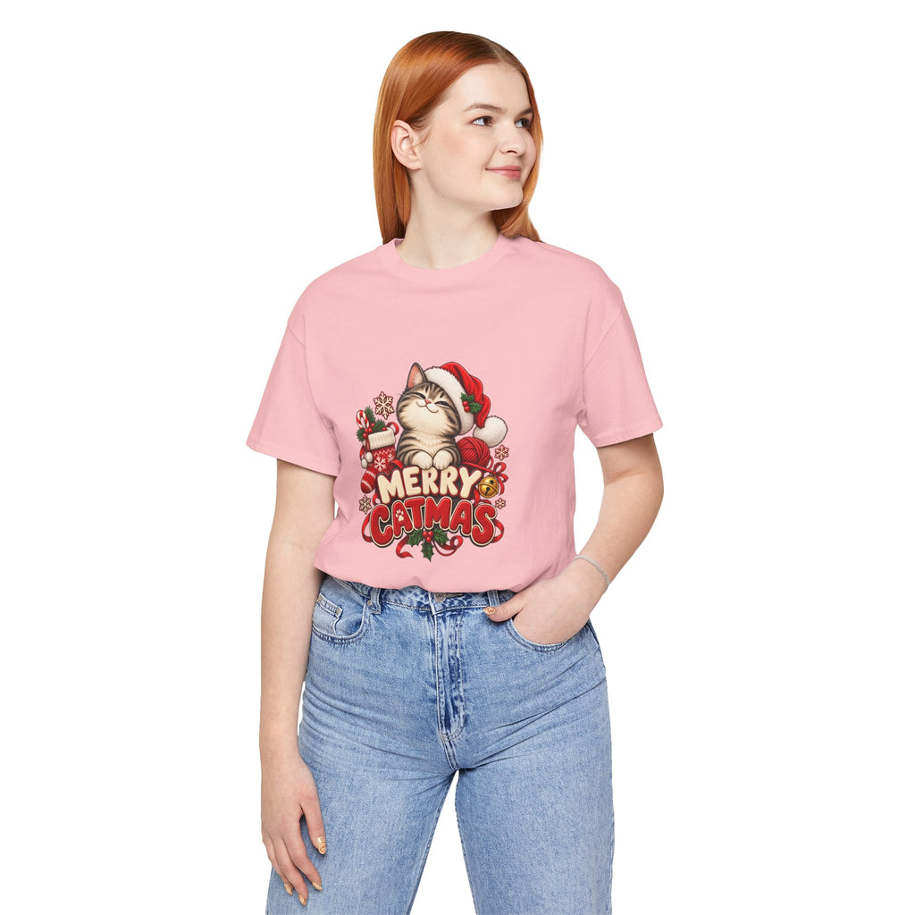 Merry Catmas T-Shirt – Cute Christmas Cat Holiday Tee