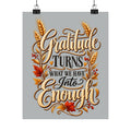 Gratitude Turns What We Have Into Enough — Thanksgiving Quote Wall Art, Minimalist Fall Poster, Farmhouse Autumn Decor