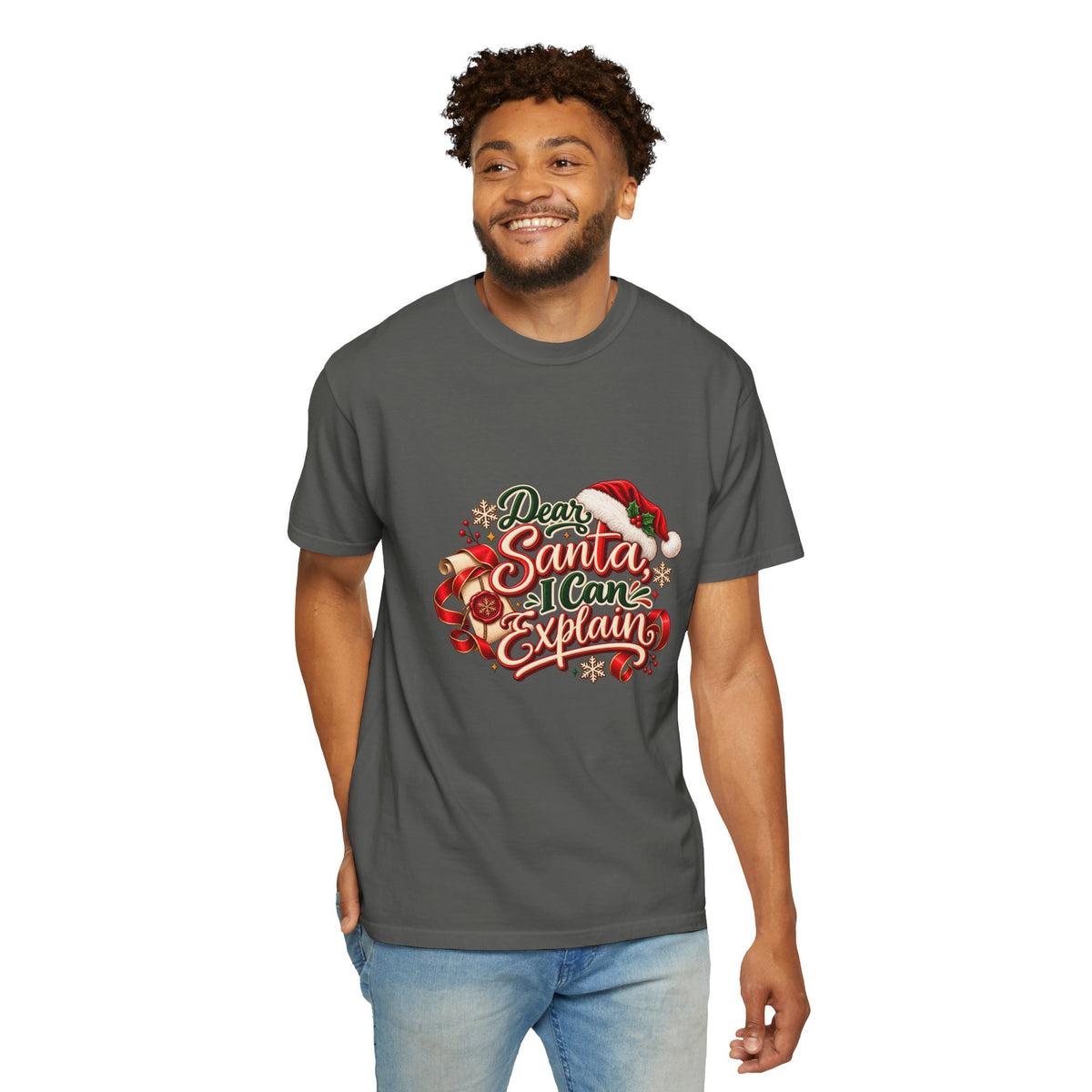 Dear Santa I Can Explain T-Shirt — Funny Christmas Tee