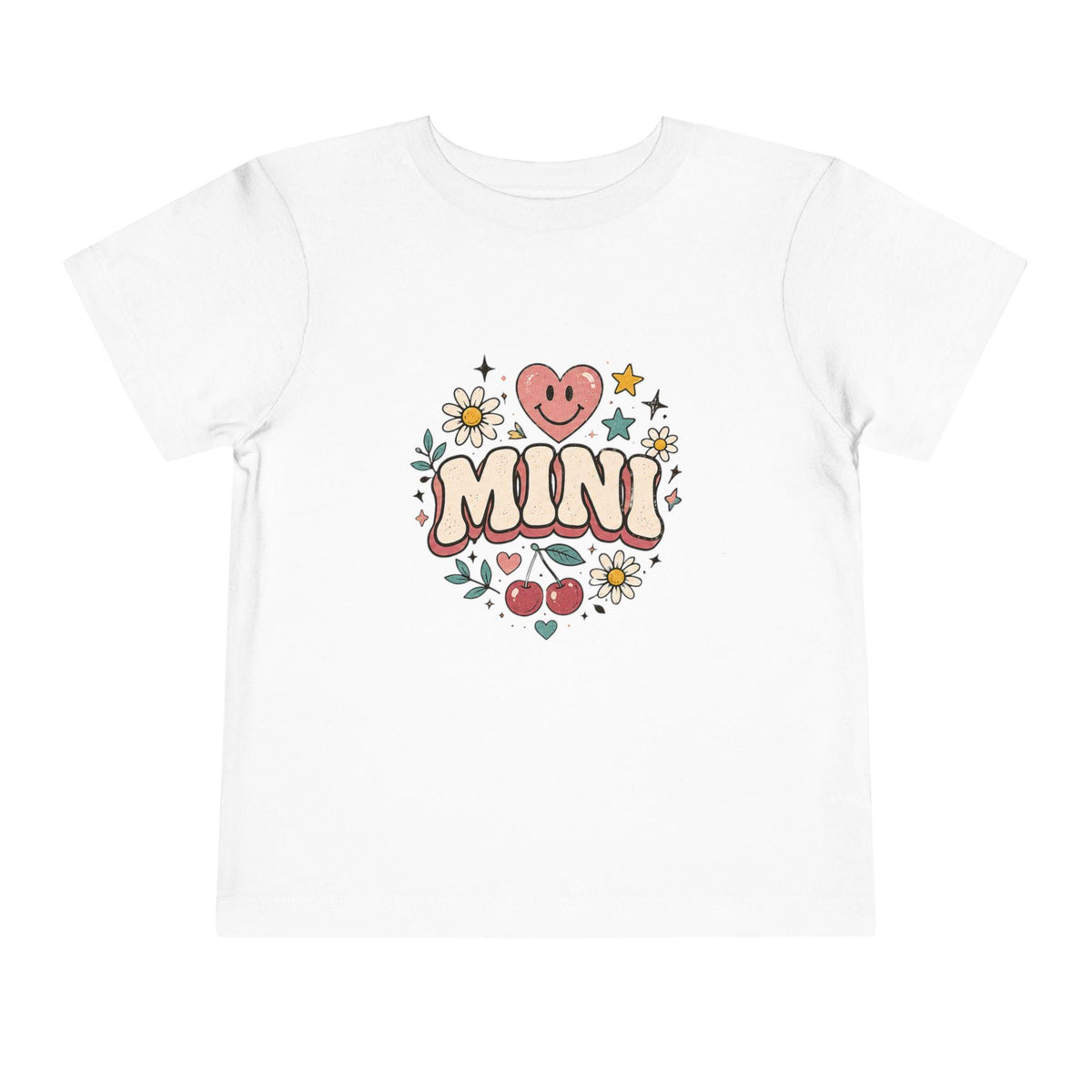 Mini Floral Heart Tee | Toddler Shirt with cherries and daisies