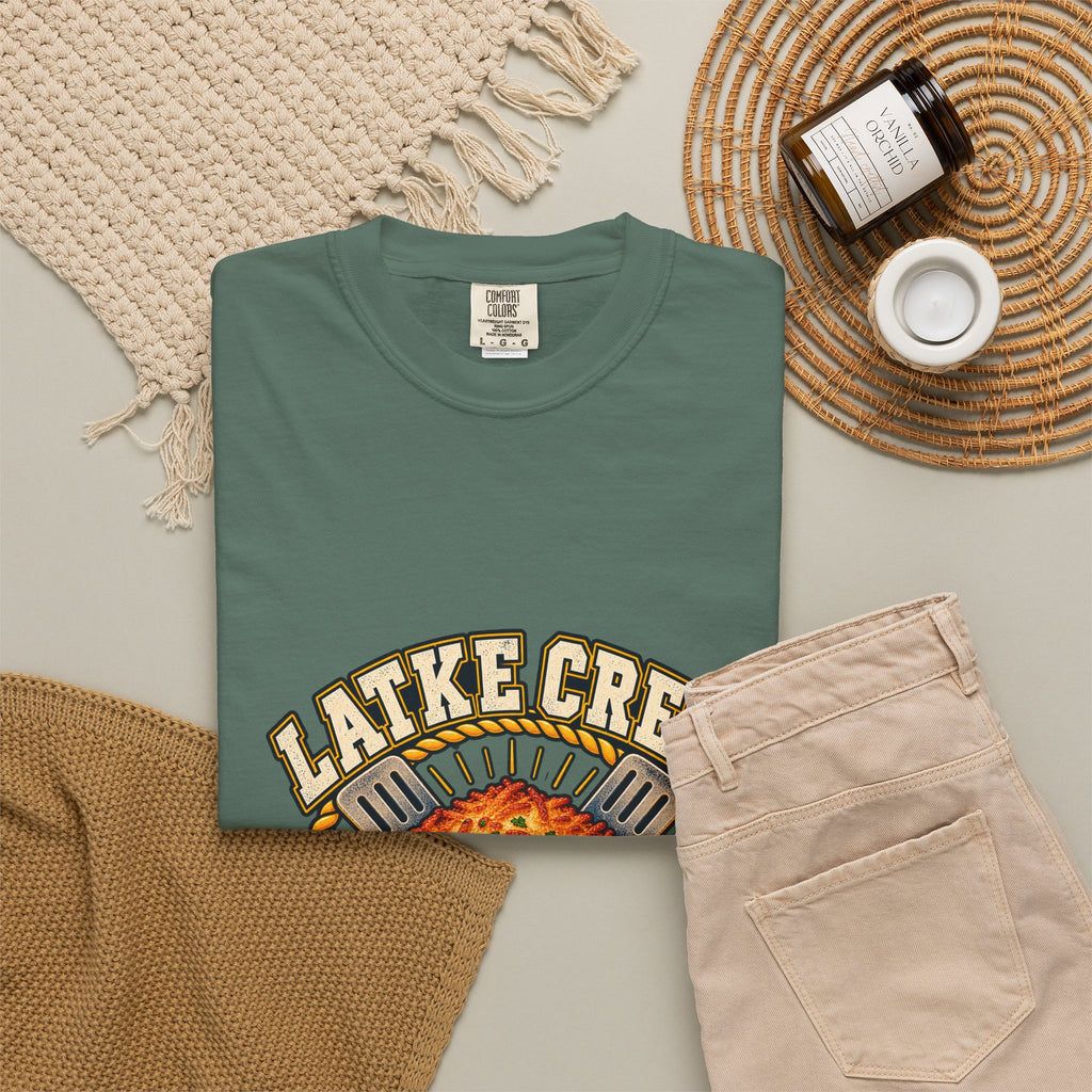 Latke Crew Illustration T-Shirt | Hanukkah Potato Pancake Design