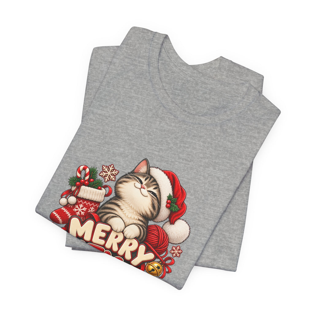 Merry Catmas T-Shirt – Cute Christmas Cat Holiday Tee
