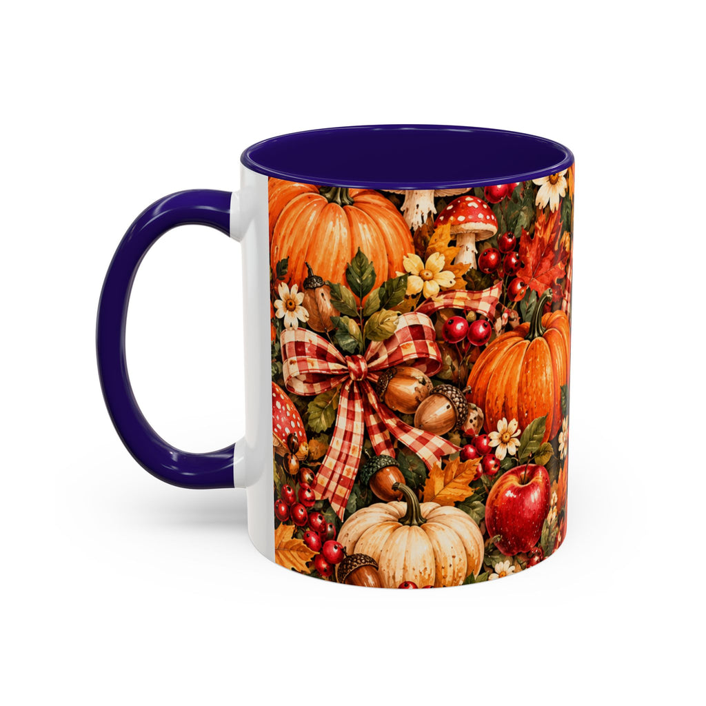 Autumn Harvest Mugs | Fall Pumpkins, Apples, Mushrooms, Daisies 11oz 15oz