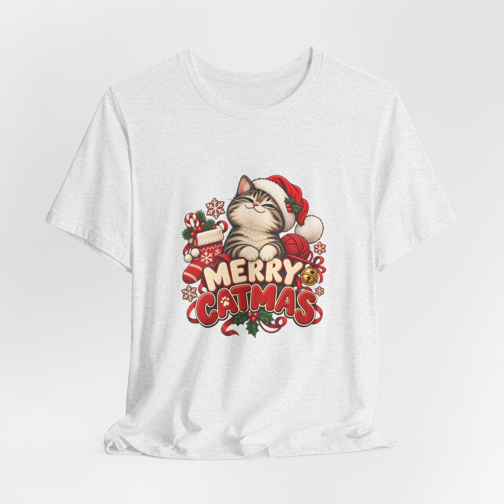 Merry Catmas T-Shirt – Cute Christmas Cat Holiday Tee