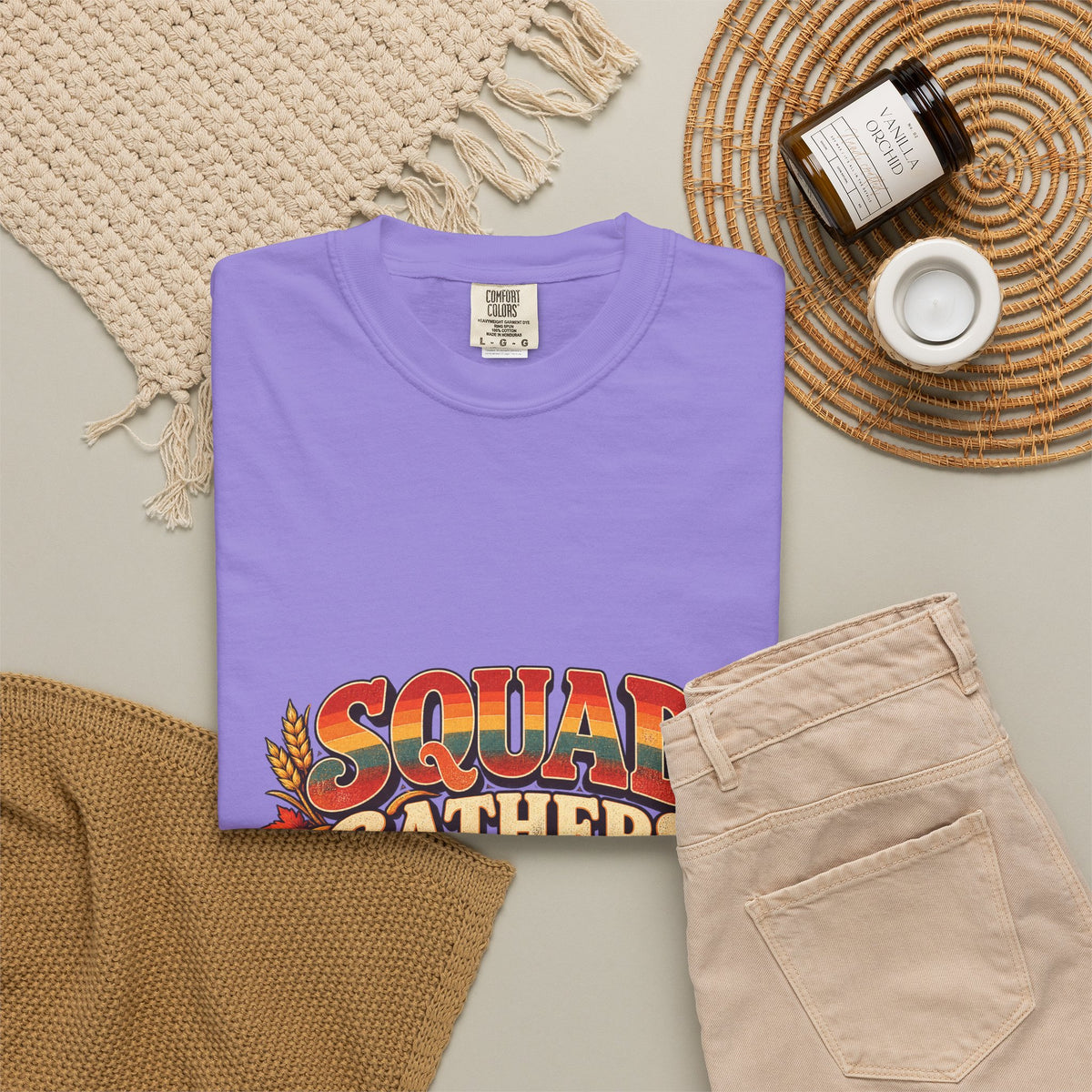 Squad Gathers Here T-Shirt — Retro Thanksgiving Family Reunion Tee, Vintage Fall Gathering Shirt, Friendsgiving