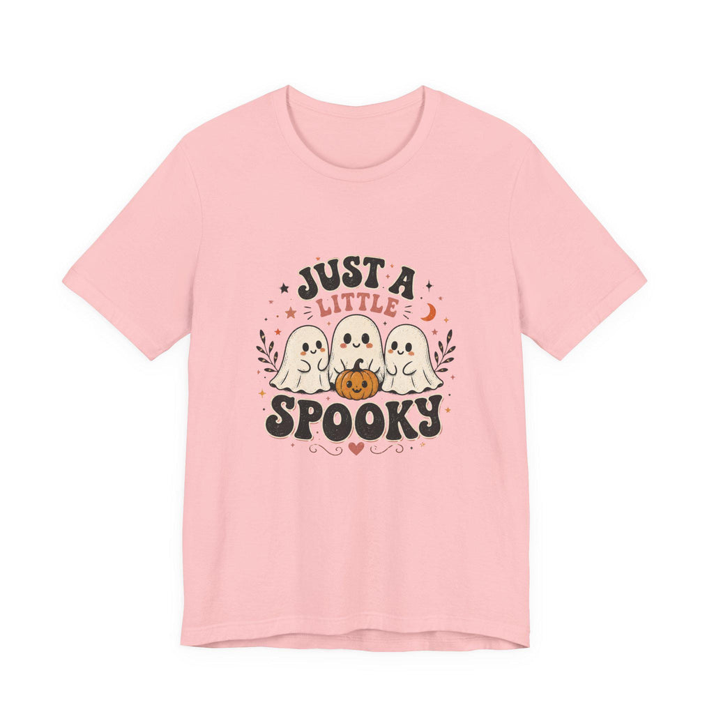 Just A Little Spooky tee | Cute Ghosts with Pumpkin Halloween Shirt