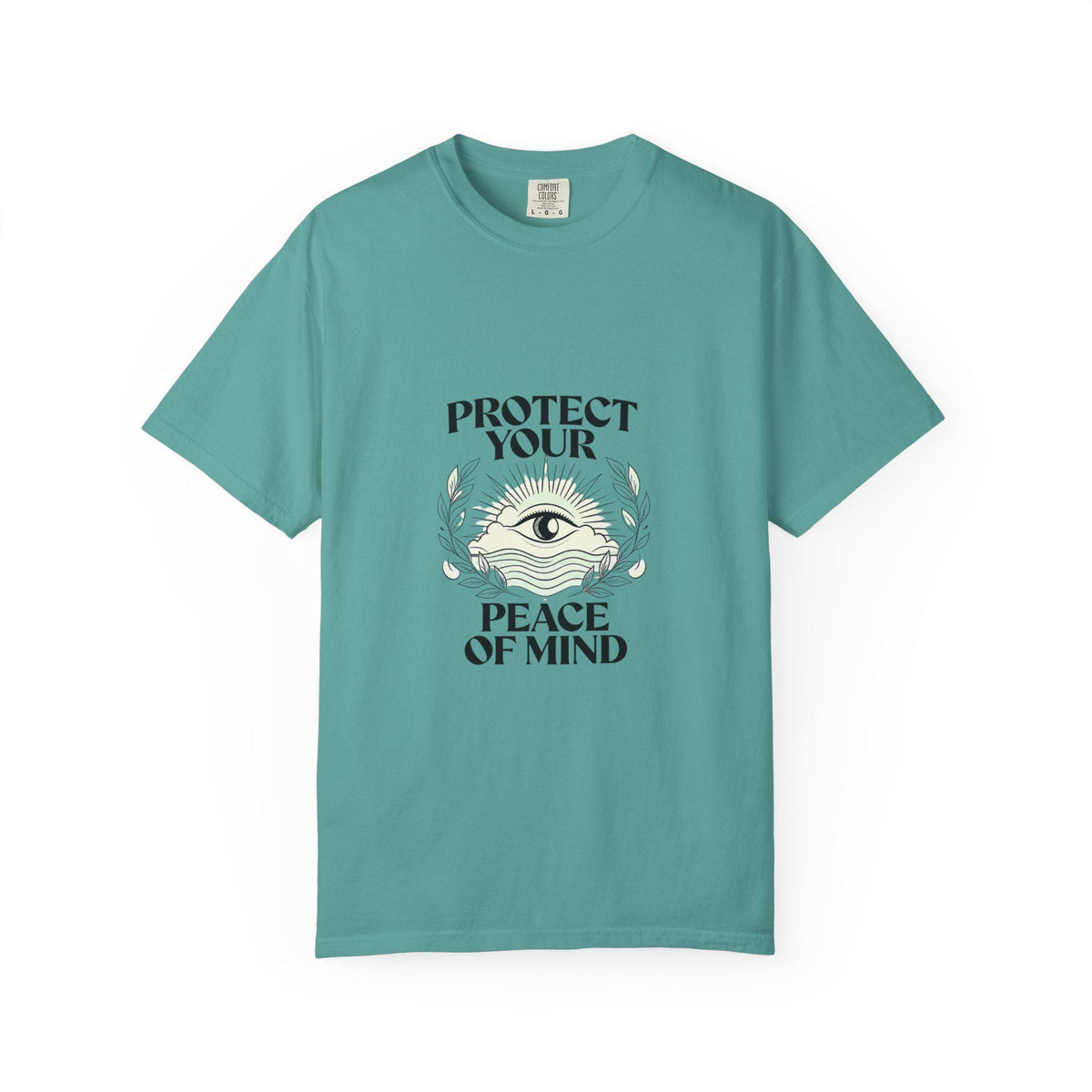 Protect Your Peace of Mind T-Shirt | All Seeing Eye Spiritual Tee | Third Eye Meditation Shirt | Mindful Gift for Her Him | Boho Cottagecore