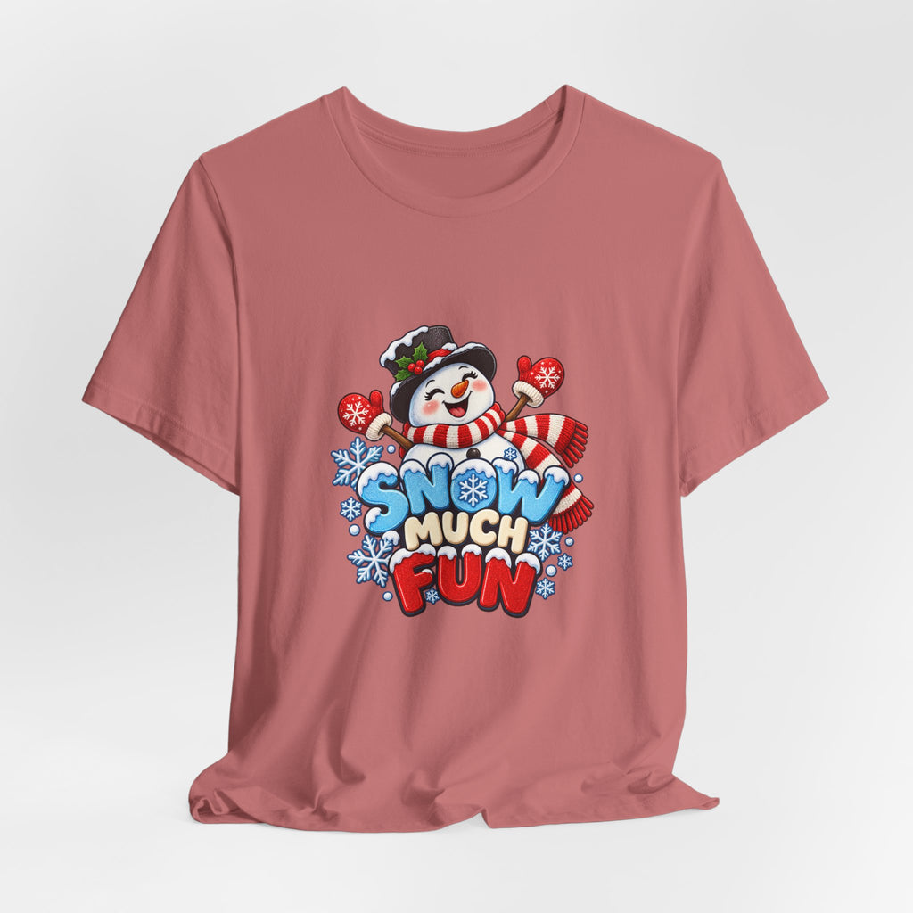 Snow Much Fun T-Shirt – Cute Snowman Holiday Tee