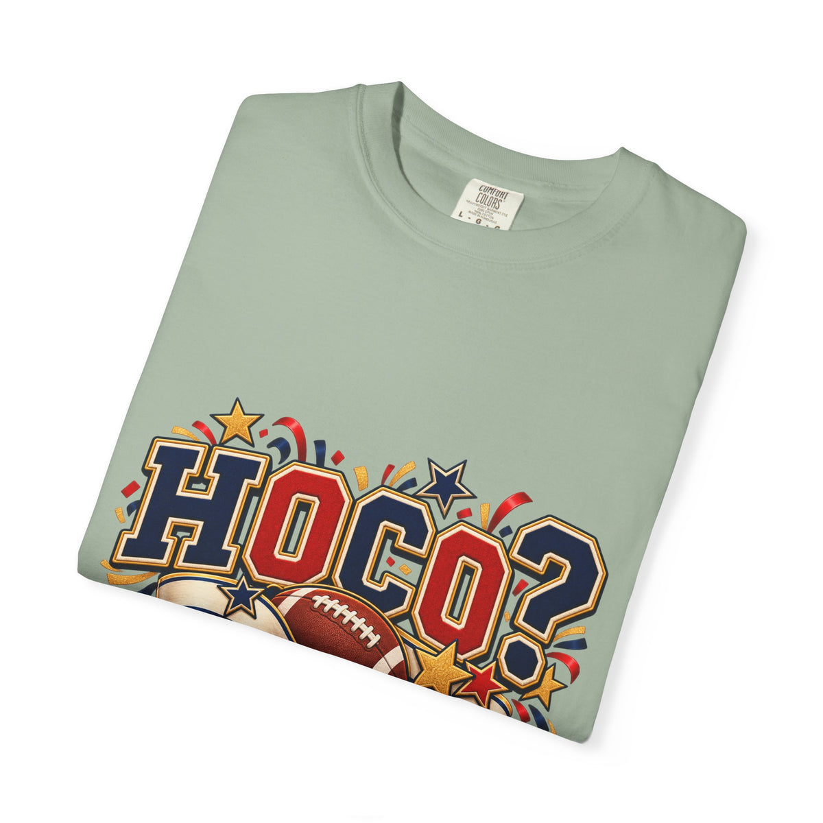HOCO? Football Homecoming T-shirt | School Spirit, Stars & Banner Design