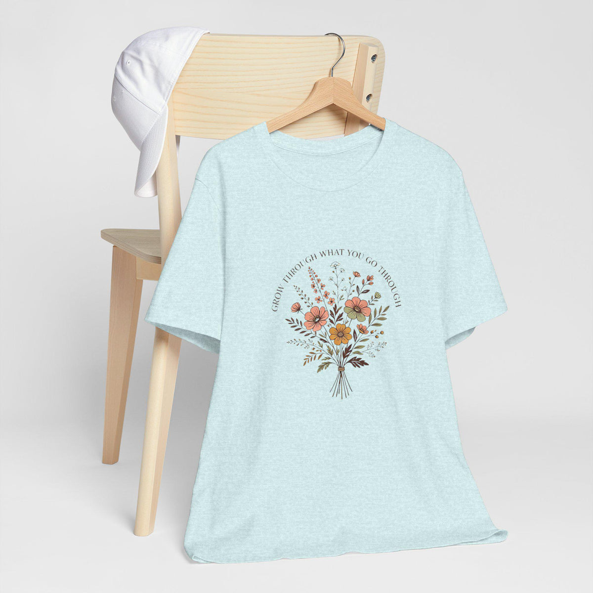 Wildflower Bouquet Tee | Hand-Drawn Floral Illustration, Neutral Tones