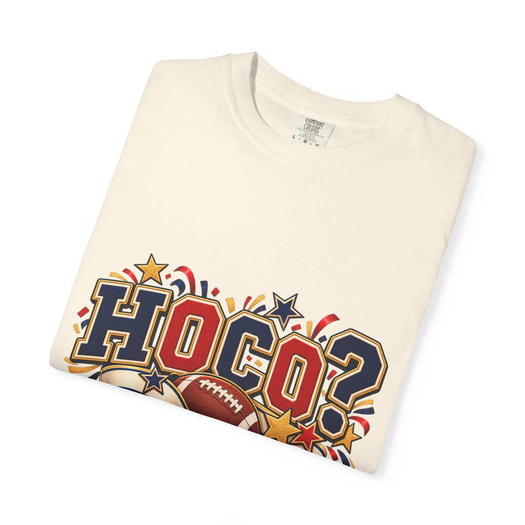 HOCO? Football Homecoming T-shirt | School Spirit, Stars & Banner Design