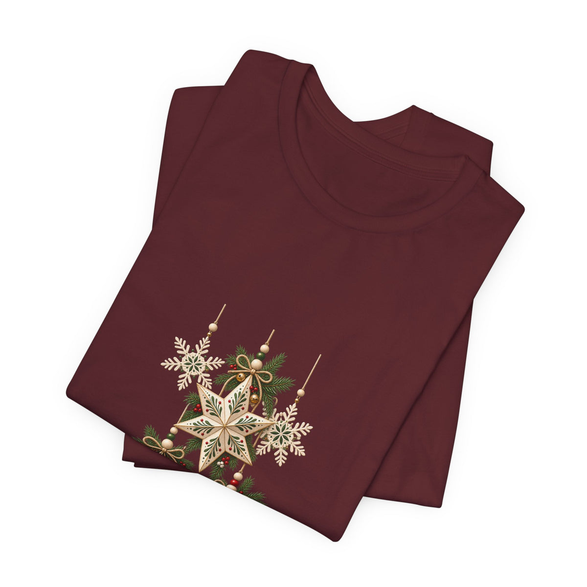 Christmas Star Ornaments T-Shirt — Vintage Holiday Stars Tee