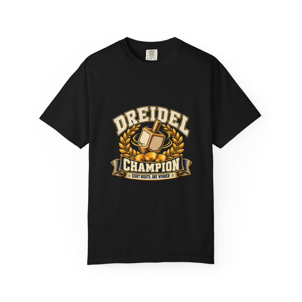 Dreidel Champion T-shirt | Hanukkah Dreidel Design, Winner Banner