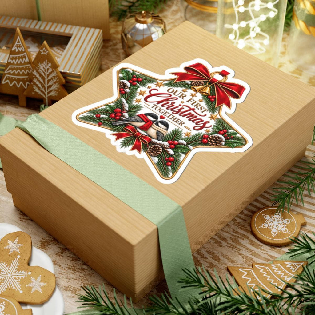 Our First Christmas Together Sticker | Kiss-Cut Holiday Decal