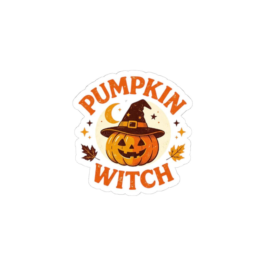 Halloween Pumpkin Witch Sticker | Spooky Jack O Lantern Decal