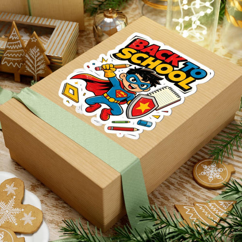 Back To School Superhero Kids Sticker