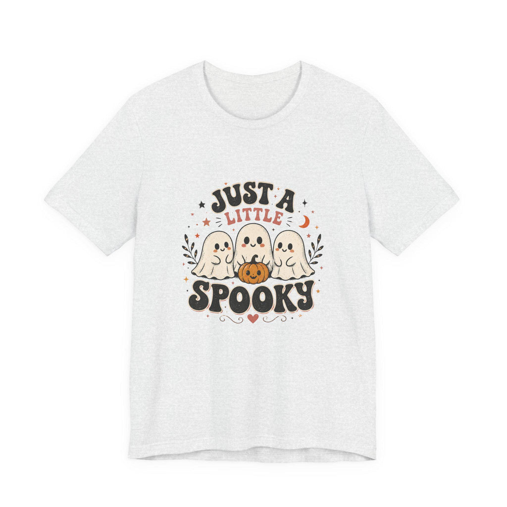 Just A Little Spooky tee | Cute Ghosts with Pumpkin Halloween Shirt