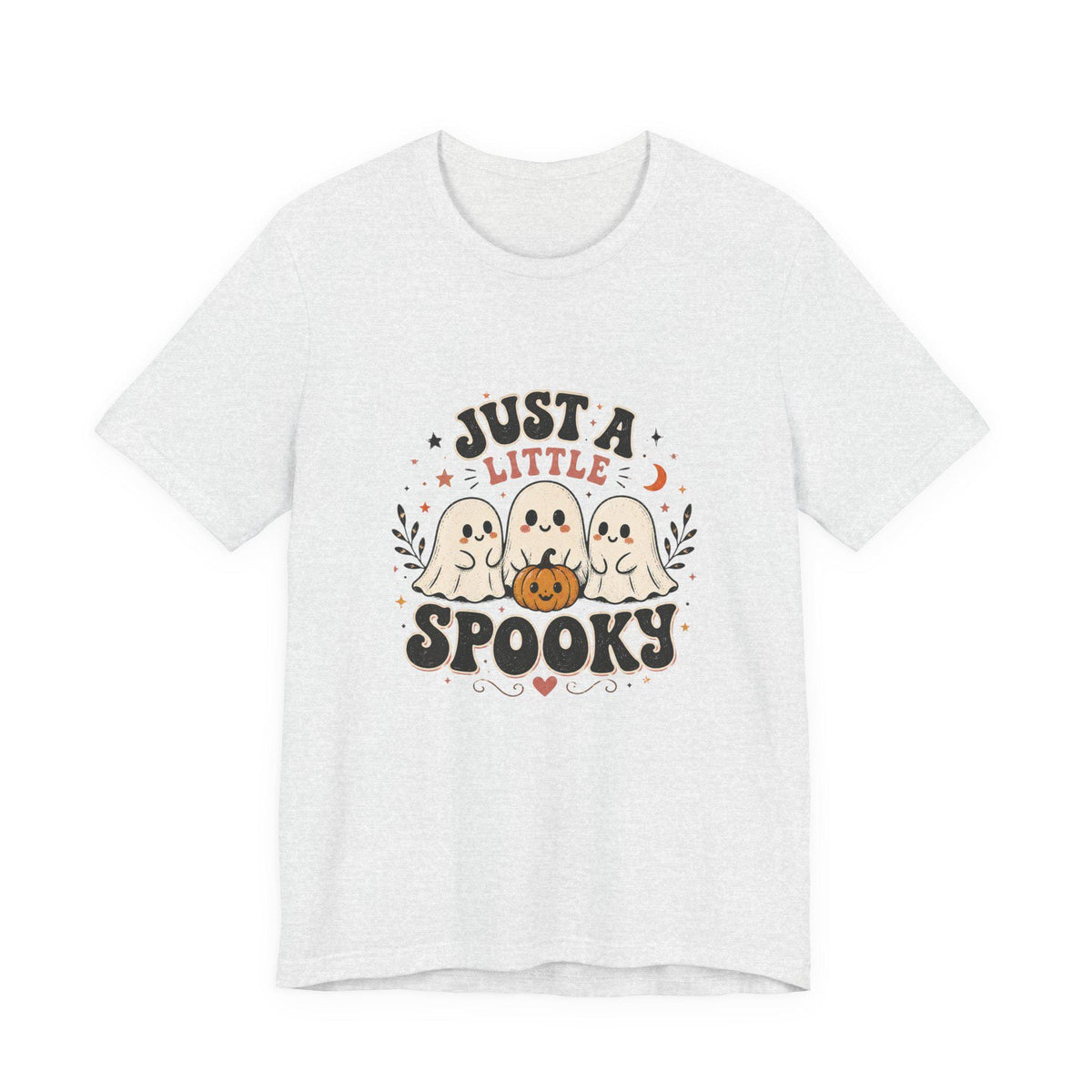 Just A Little Spooky tee | Cute Ghosts with Pumpkin Halloween Shirt