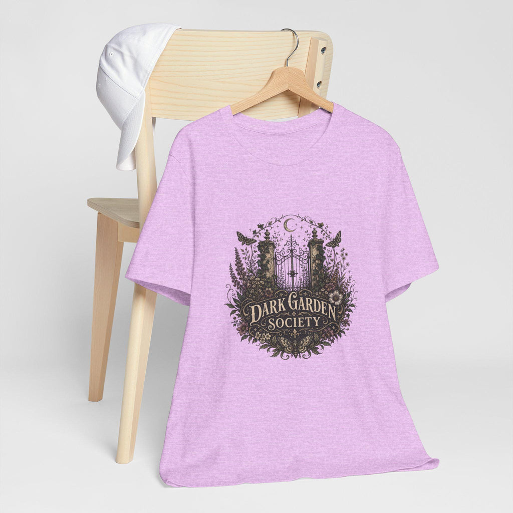 Dark Garden Society tee | Gothic floral crest, moon & crows